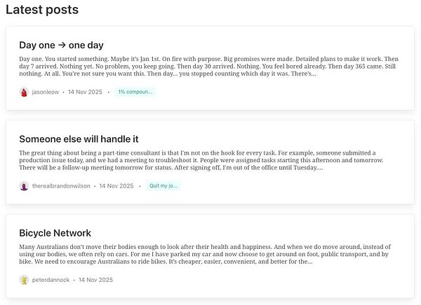 The image displays a social media interface showcasing the latest posts from various users.