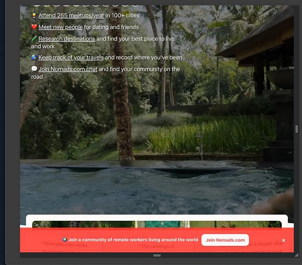 Screenshot of a desktop UI displaying an image editing application with a landscape photo and layout tool icons.