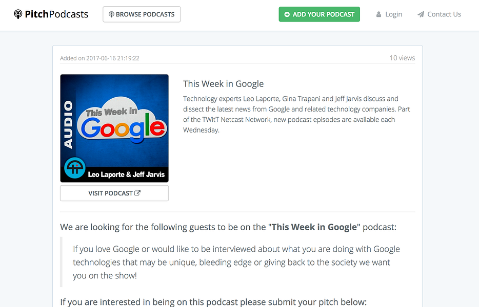 PitchPodcasts