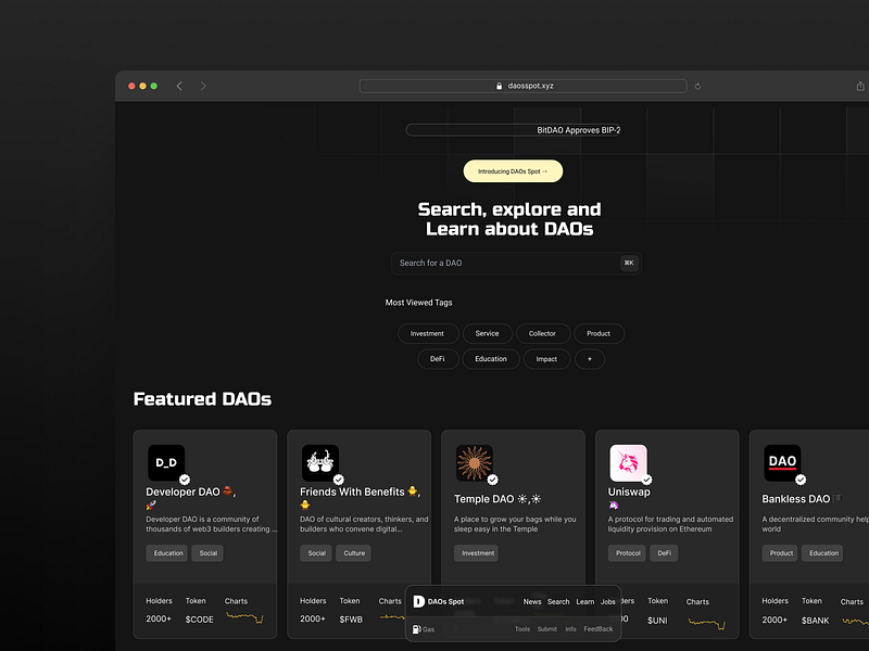DAOs Spot