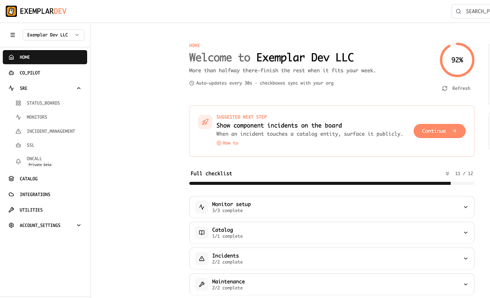 Exemplar Dev – AI-enabled developer platform for SRE and Day 2 operations visual 2