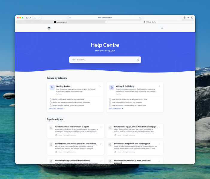 SupportPages