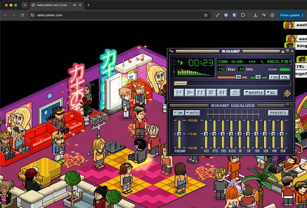 Screenshot of a web interface for Nullsoft SHOUTcast server setup with configuration details and navigation menu.