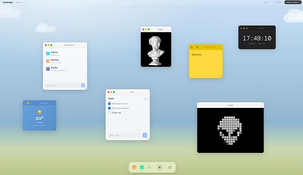 Flat lay image of various graphic design elements and tools on a wooden surface for a redesign project.
