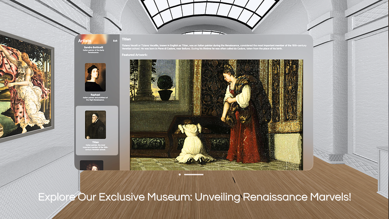 Screenshot of Renaissance: Art Gallery