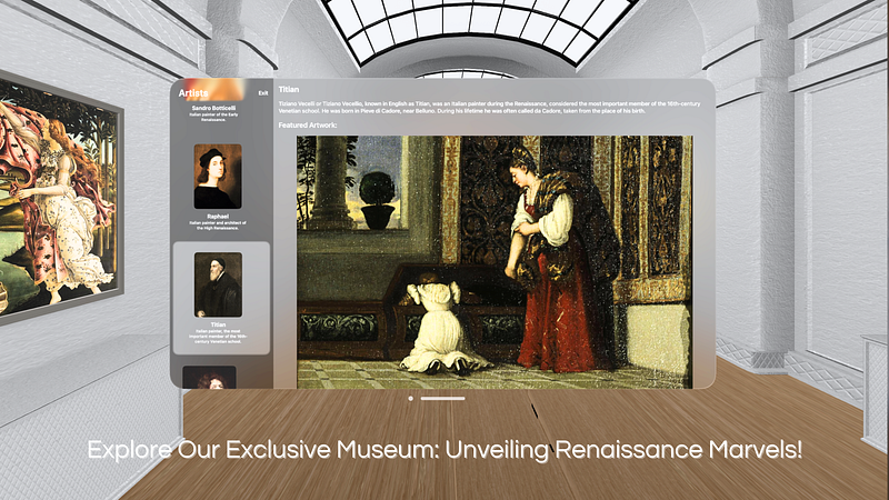 Screenshot of Renaissance: Art Gallery