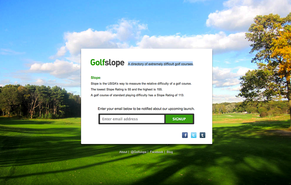 Golf Slope
