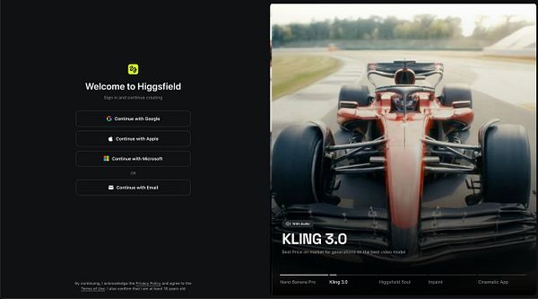 Comparison of two AI login pages for PhotoAI side by side on a webpage.