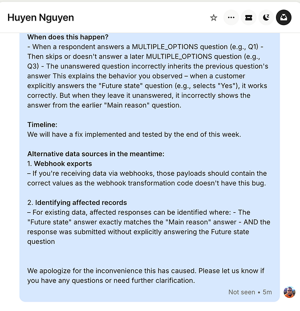 Screenshot of IDE showing JavaScript unit test code for API edge case handling in a react-testing-library setup.