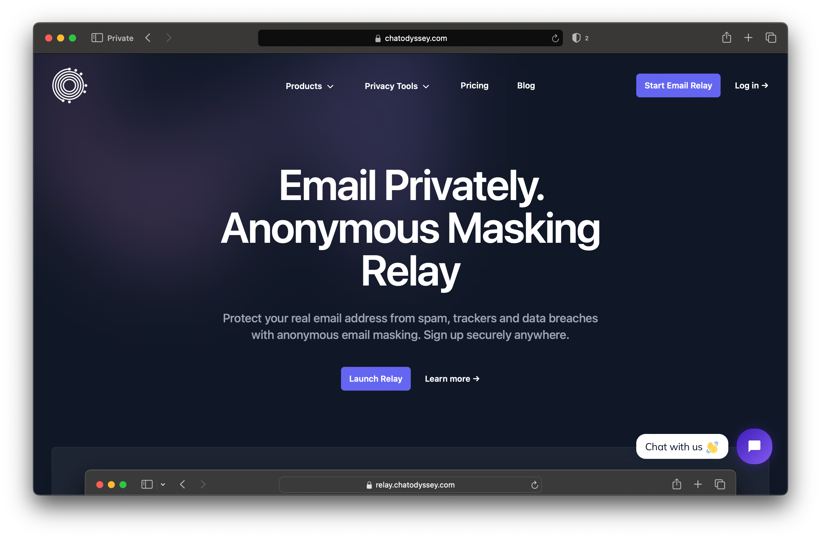 Odyssey Relay: Mask your identity with email and phone | BetaList