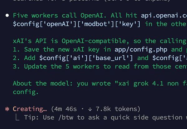 Screenshot of a terminal window displaying command-line operations related to file migrations.
