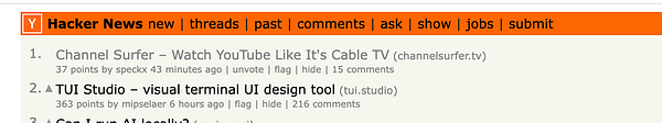 Screenshot of Hacker News front page showing a post about the user being #1 with critical comments underneath.