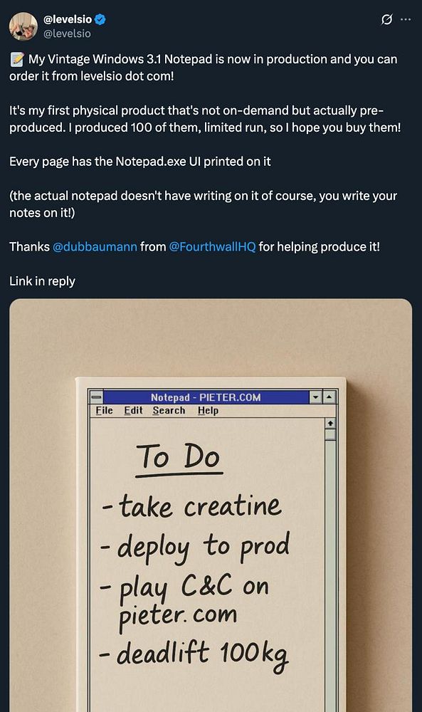 A vintage-style Notepad with a to-do list displayed on a beige background.