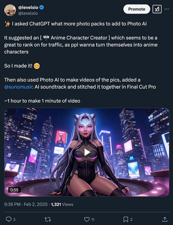 A digital artwork featuring an anime character in a futuristic cityscape.