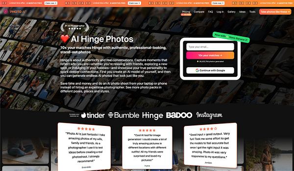 Screenshot of a landing page design showing a new section for customer testimonials with user photos and quotes replacing press quotes.