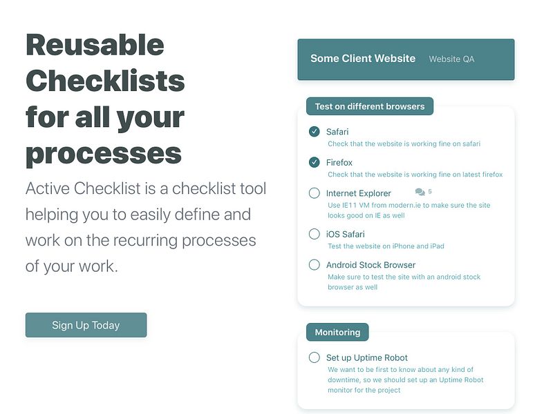 Active Checklist