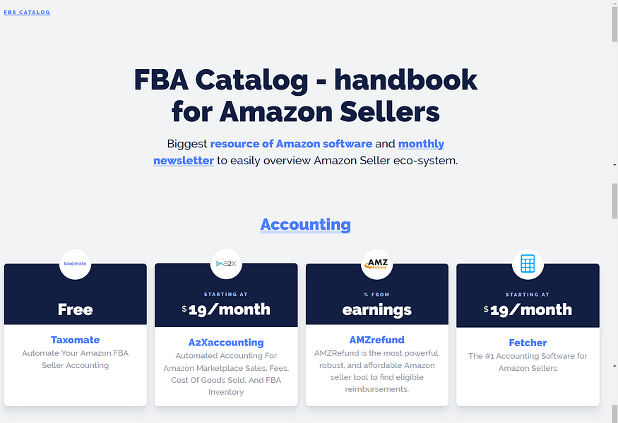 FBA Catalog