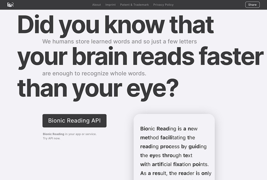 Bionic Reading