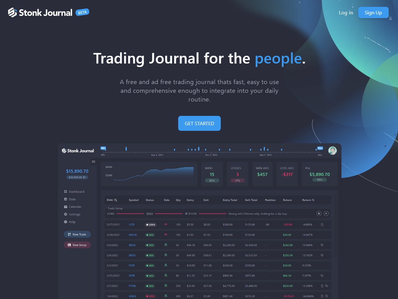 Stonk Journal: Simple trading journal to improve ROI | BetaList