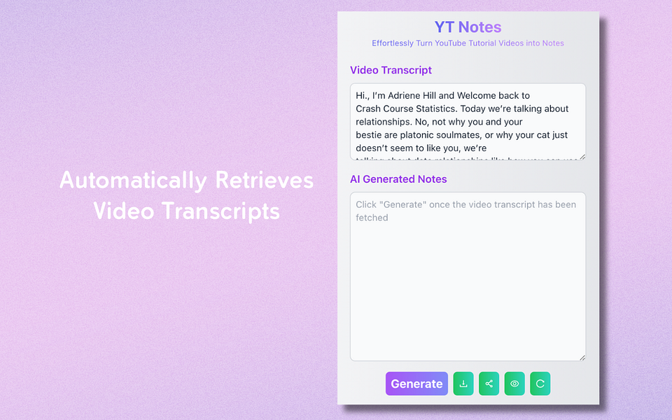 YT Notes
