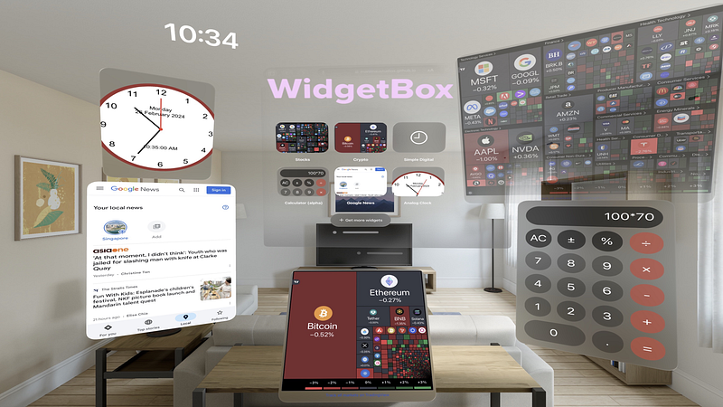 Screenshot of Widget Box - Vision Widgets