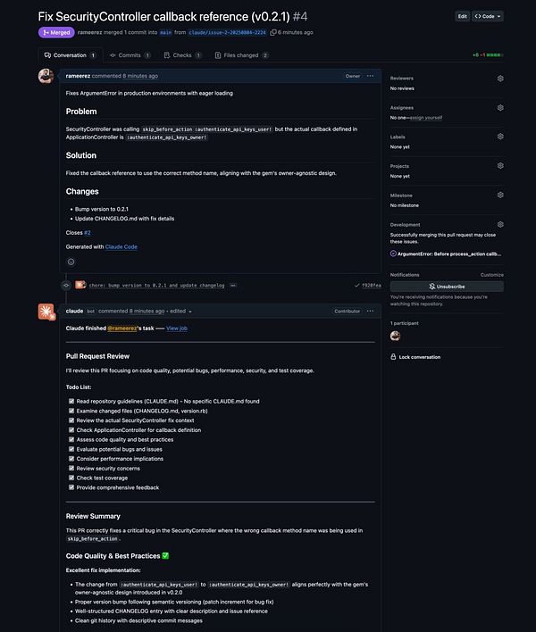 A GitHub pull request discussing a bug fix in the SecurityController related to callback references.