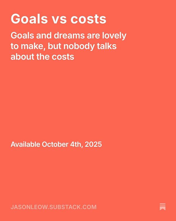 A promotional graphic for a newsletter titled 'Goals vs Costs'.