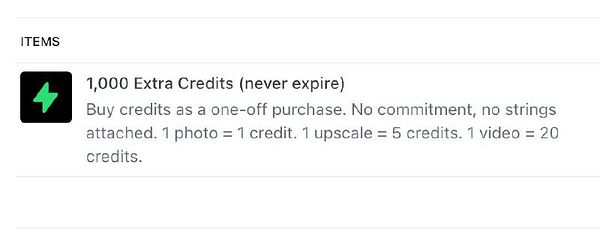 The image displays a promotional offer for purchasing extra credits.