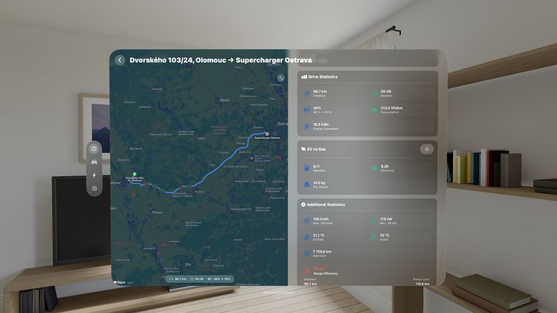 Screenshot of HedgieMate: For your Tesla