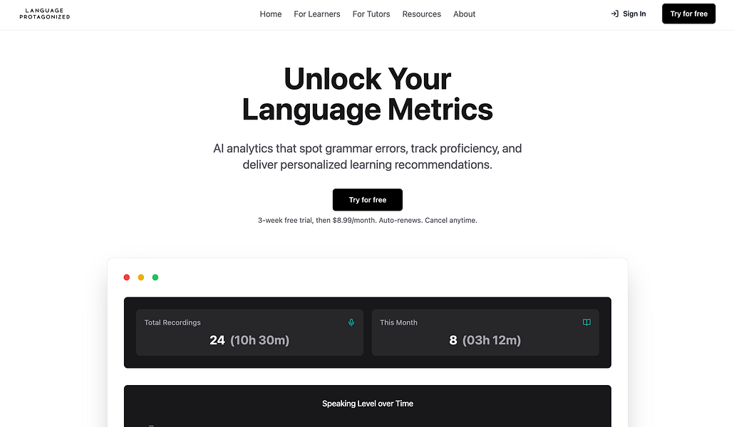 Language Protagonized