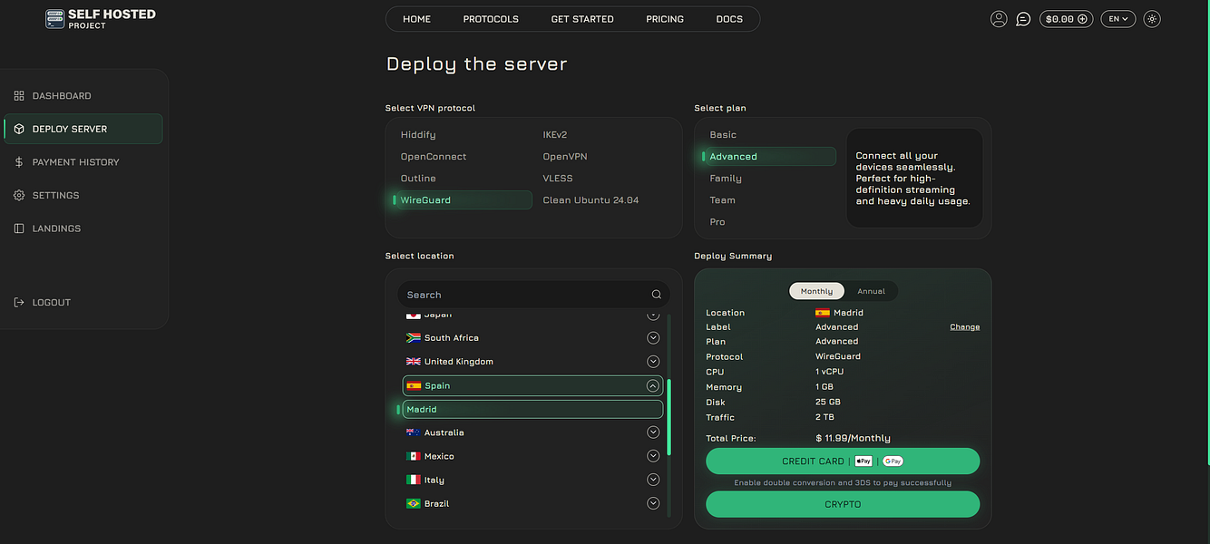 Self Hosted Project