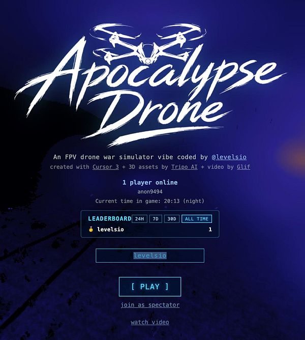 Screenshot of a scoreboard webpage showing player kills with a title 'Vibe Jam Scoreboard' and details of players and their squid kills.