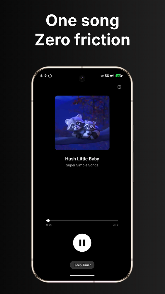 Screenshot of the One Song app displayed in the Google Play Store with app details and user interface elements.