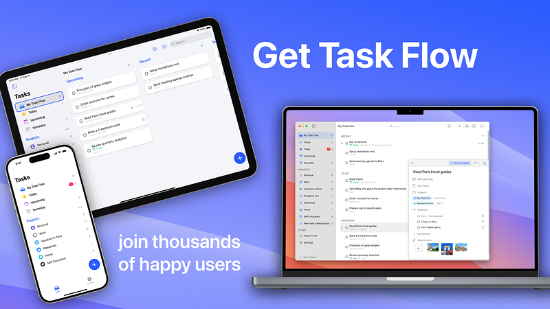 Screenshot of Task Flow: Tasks & Checklist
