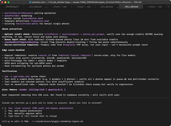 Screenshot of React component code for managing Photo Pack shoot logic with photos state and camera control API, showing frontend logic for capturing photos per prompt.