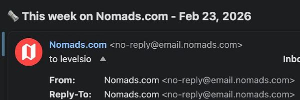 DNS management interface showing TXT records for configuring domain email.nomads.com for email sending.