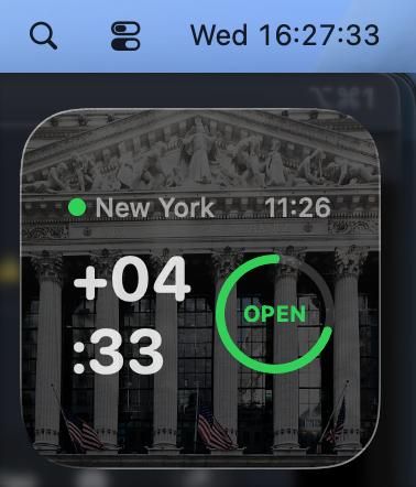 Black and white photo of the New York Stock Exchange building with the NYSE logo superimposed in neon-style lettering.