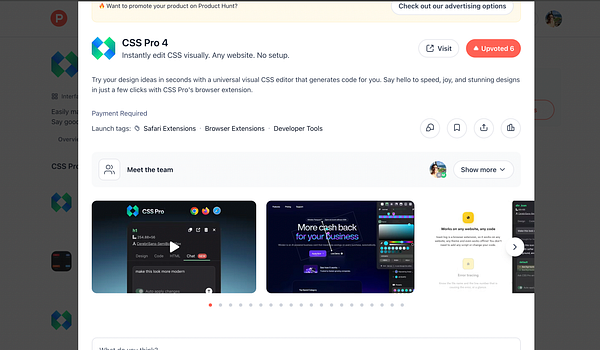 An illustrated advertisement for CSS Pro featuring a futuristic, energetic design with a robot and dynamic typography.