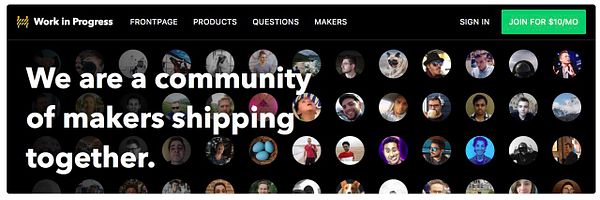 The image is a webpage header featuring a welcoming message and a grid of user profile images.