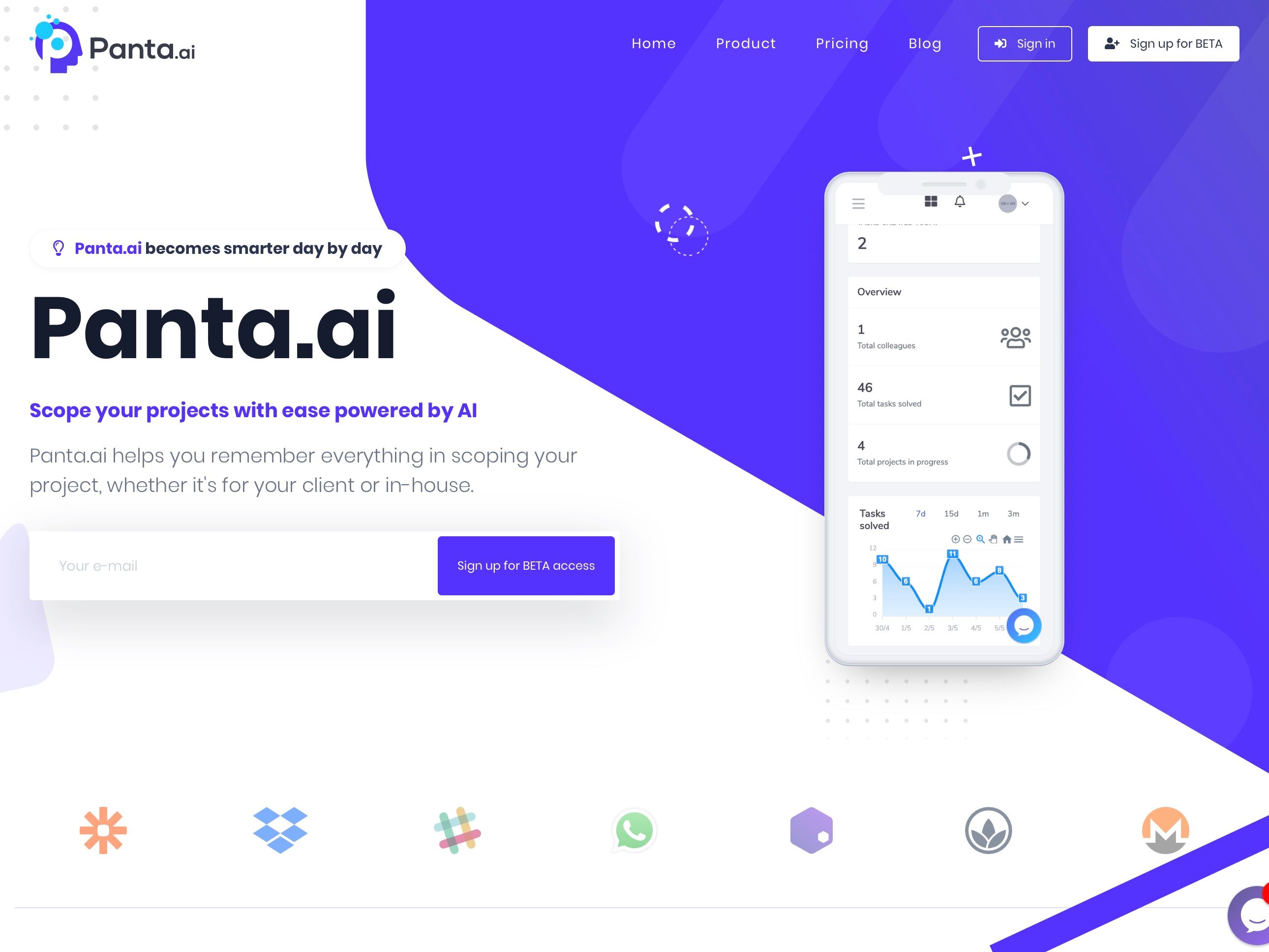 Panta.ai: Project management tool creating the overview you | BetaList