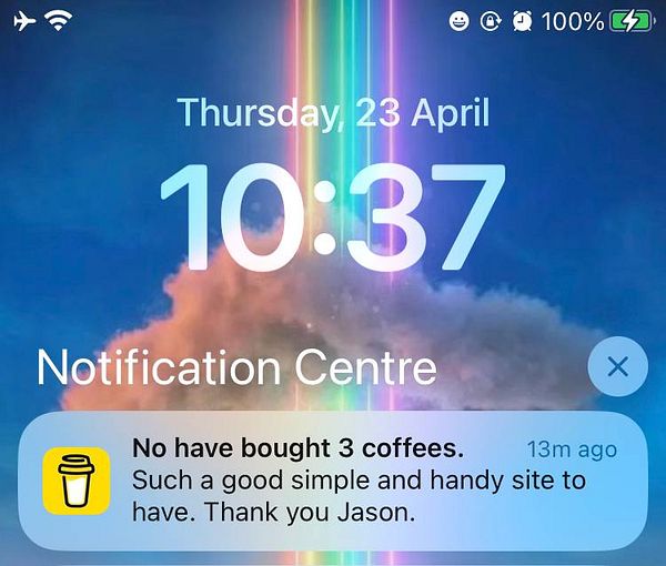 Illustration of three coffee cups labeled 'Donation Coffee 1', 'Donation Coffee 2', and 'Donation Coffee 3' depicting a coffee donation concept.