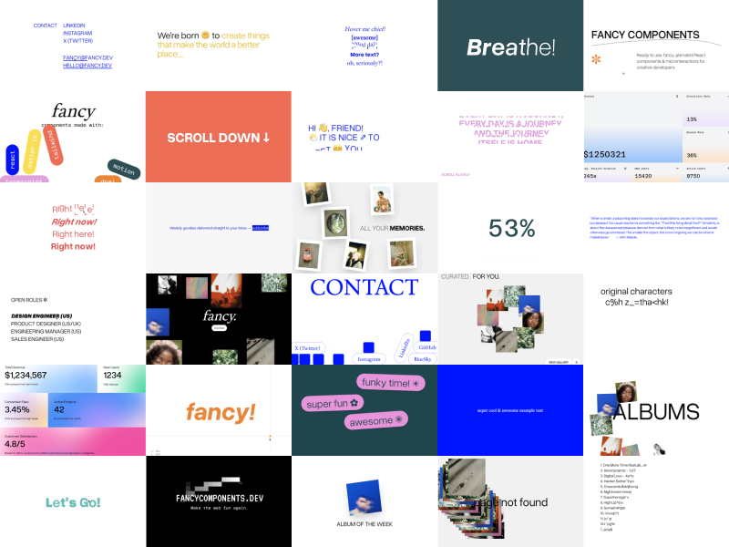 Fancy Components: Ready-to-use, fancy, animated react | BetaList