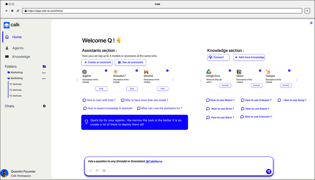 Calk AI: Build no-code AI agents that vibe with your data | BetaList