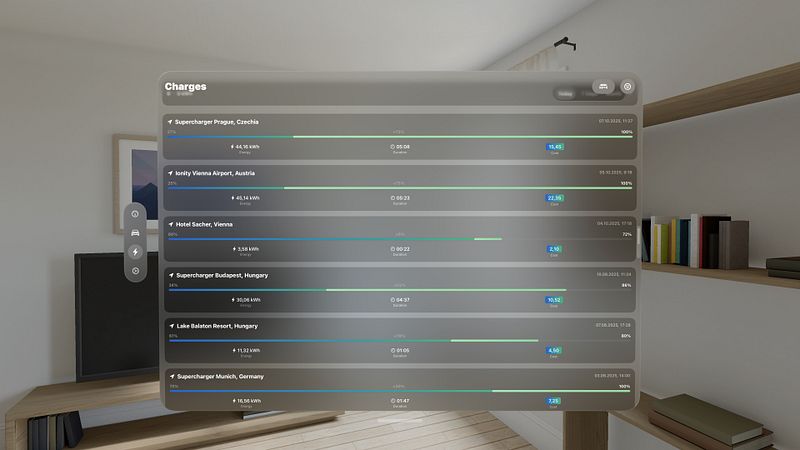 Screenshot of HedgieMate: For your Tesla