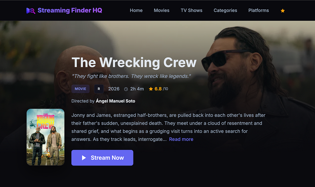 Streaming Finder HQ: Find where to stream movies, TV shows, | BetaList