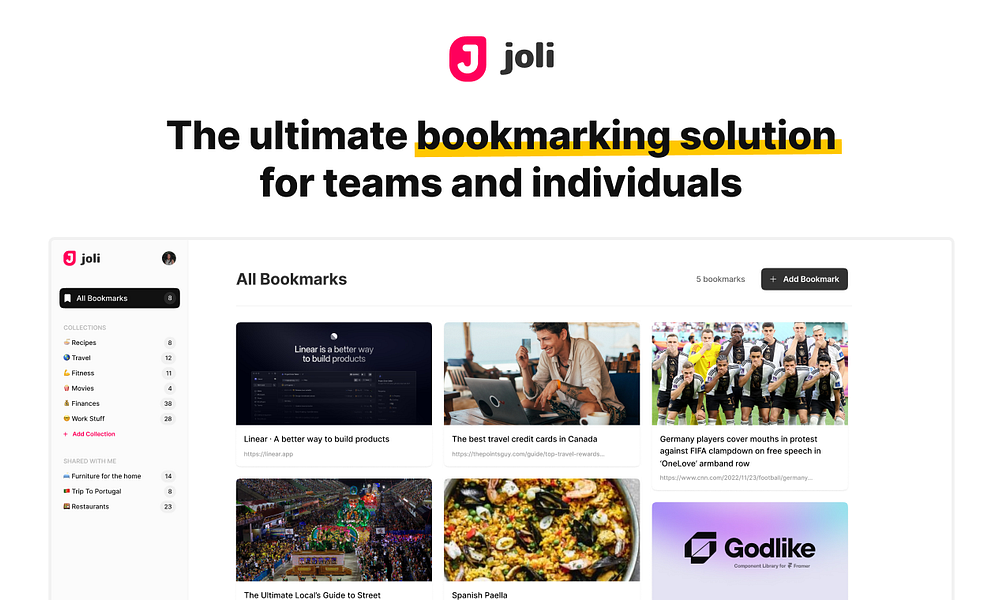 Joli Bookmark Manager