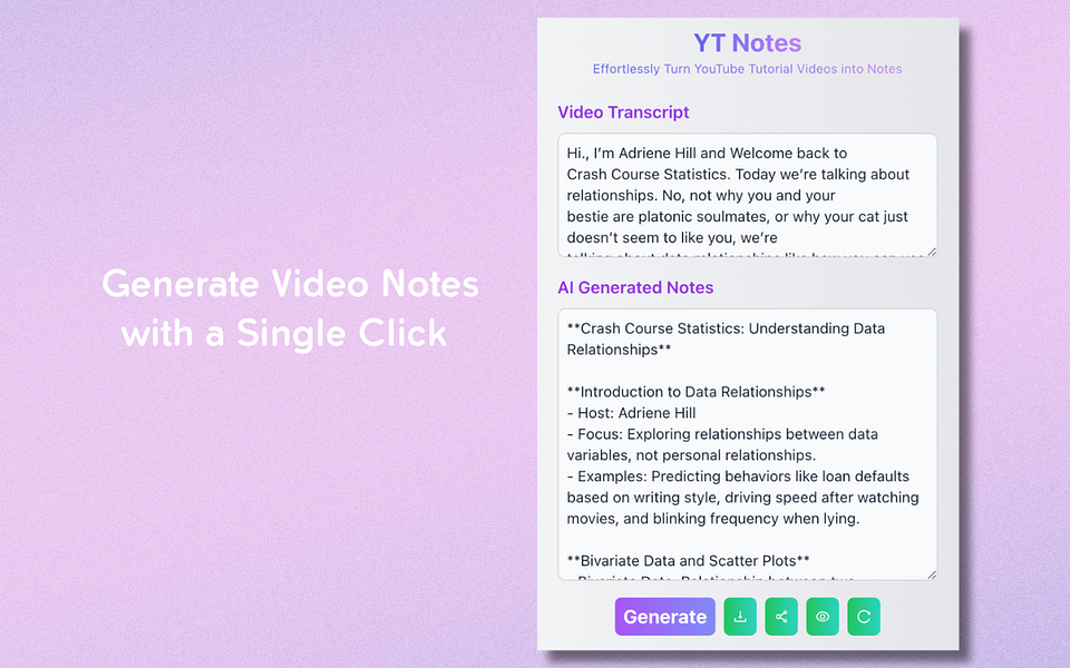 YT Notes