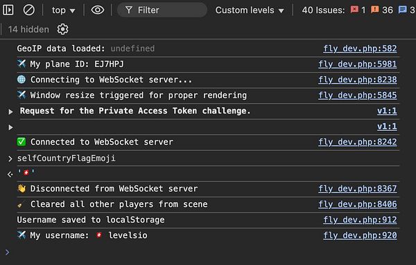 The image displays a code editor interface showing logs related to a WebSocket connection and GeoIP data.