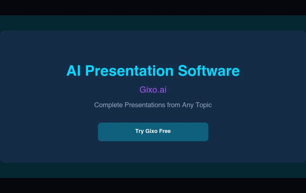 Gixo – Create a finished presentation in one workspace from outline to ...