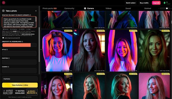 Screenshot of a web platform interface showing a photo processing task list with a task description about moving photo pack generation to backend.